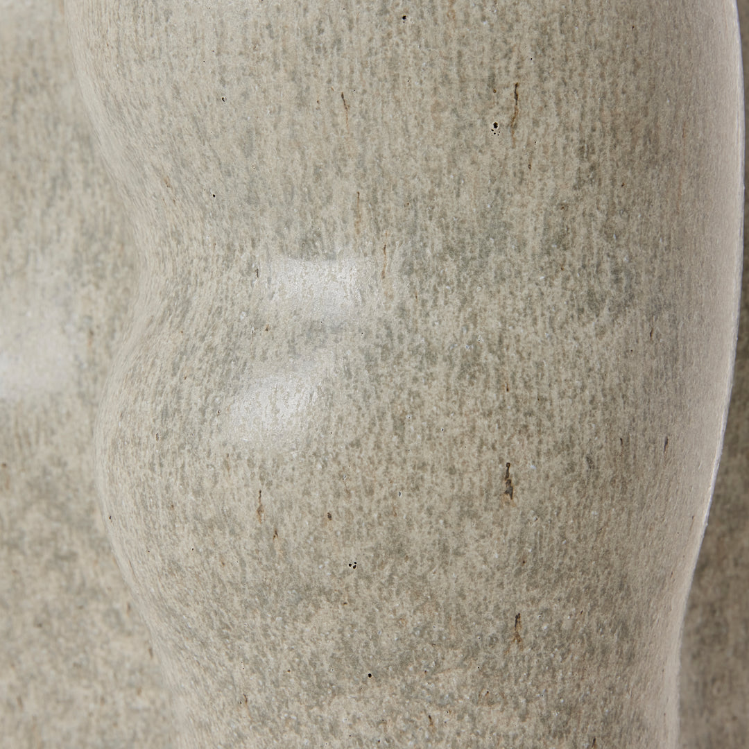August Wavy Mineral Green Vase