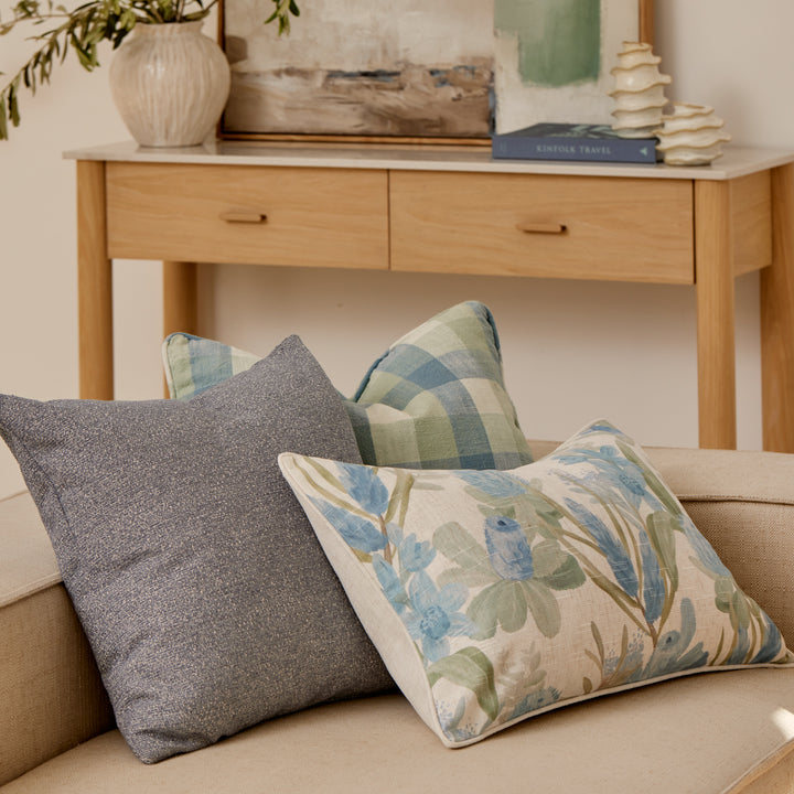 Sanders Blue Lumbar Cushion - Madras Link