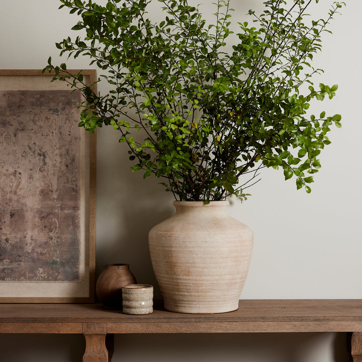 Cyrus Textured Natural Urn Vase - Madras Link