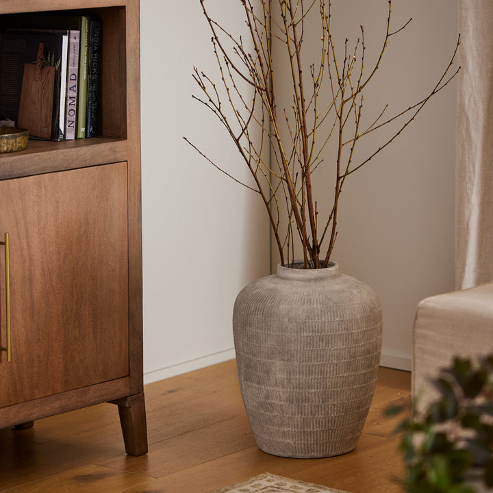 Samson Etched Grey Urn Vase - Madras Link