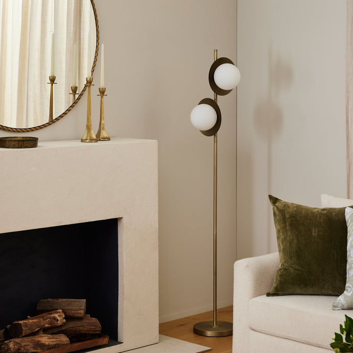 Marlow Antique Brass Floor Lamp