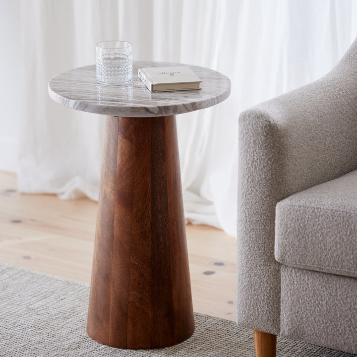 Malta Marble Side Table - Madras Link
