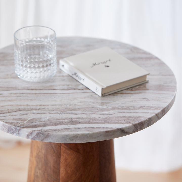 Malta Marble Side Table - Madras Link
