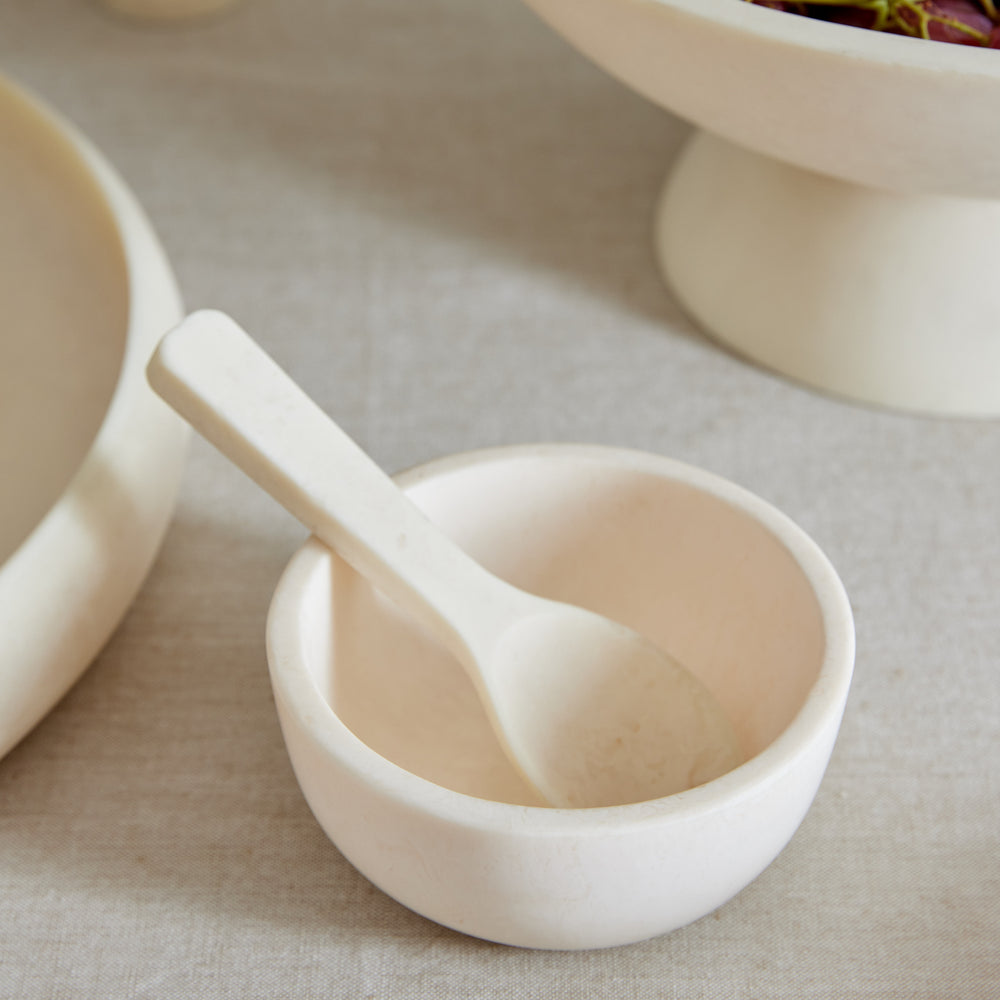 Aries Cream Resin Spoon - Madras Link
