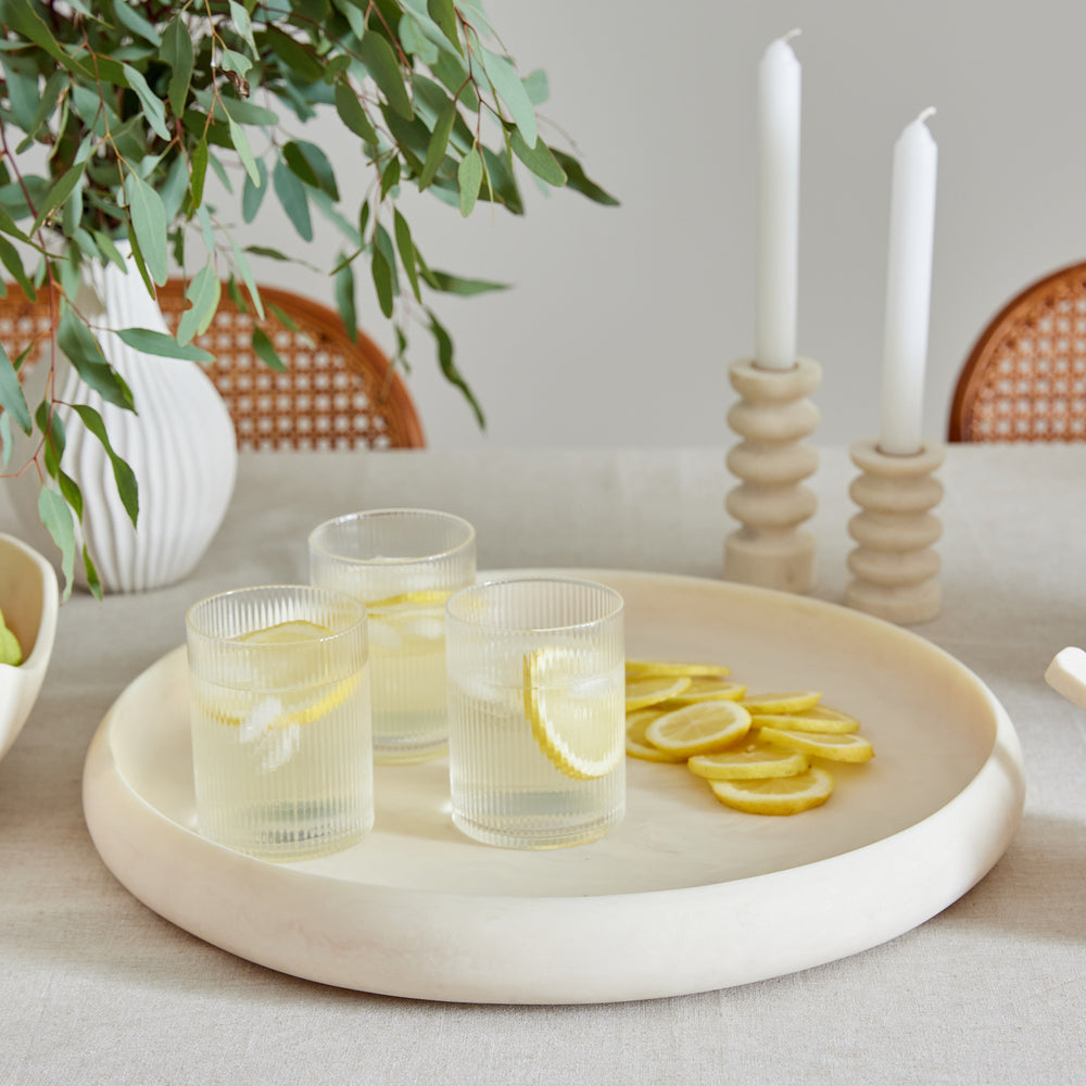 Aries Cream Resin Tray - Madras Link
