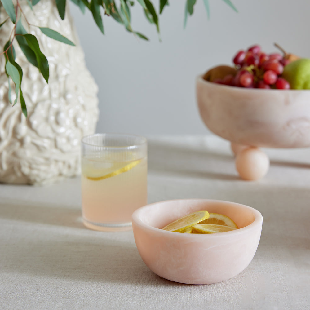 Aries Pink Resin Small Bowl - Madras Link