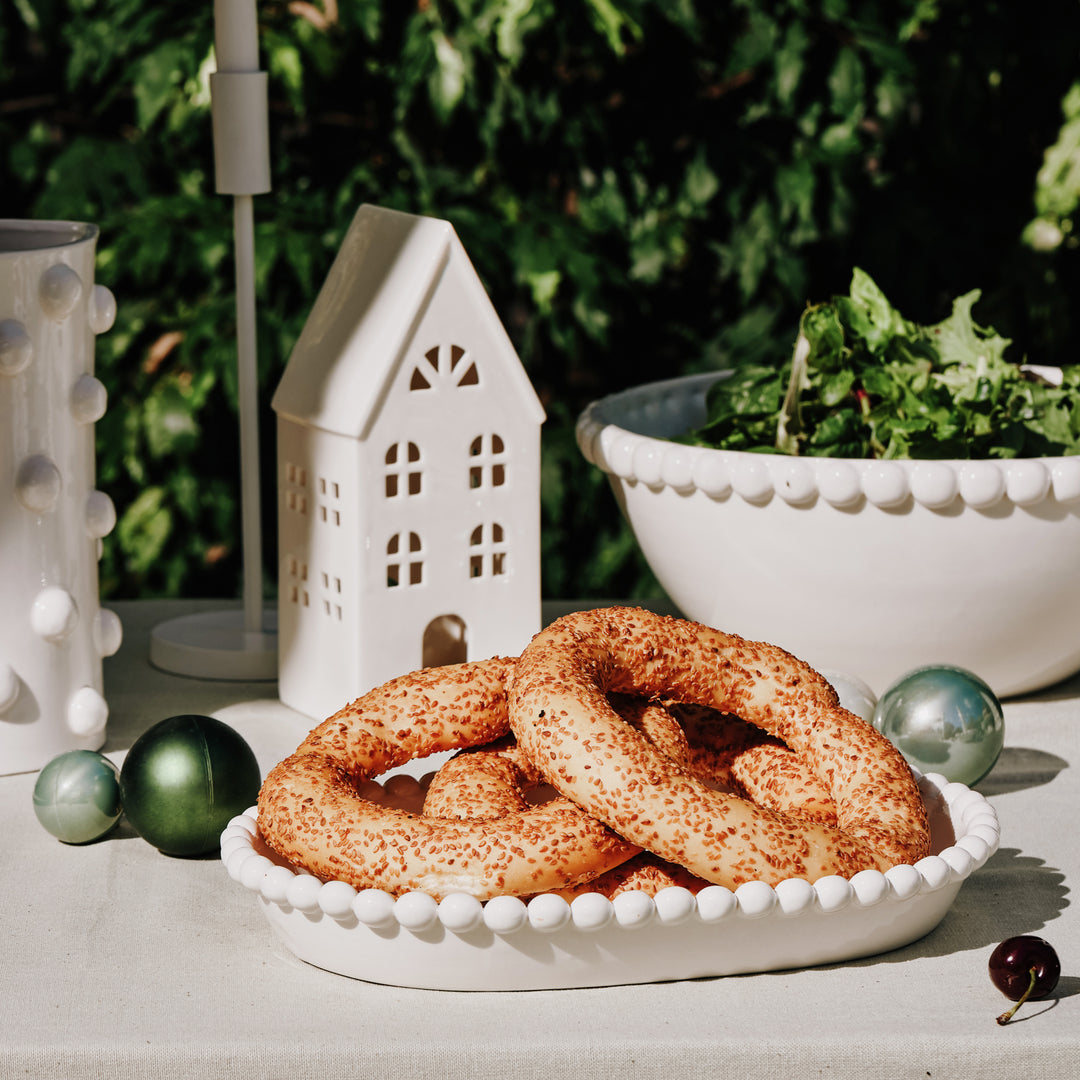 Eden White Oval Platter - Madras Link
