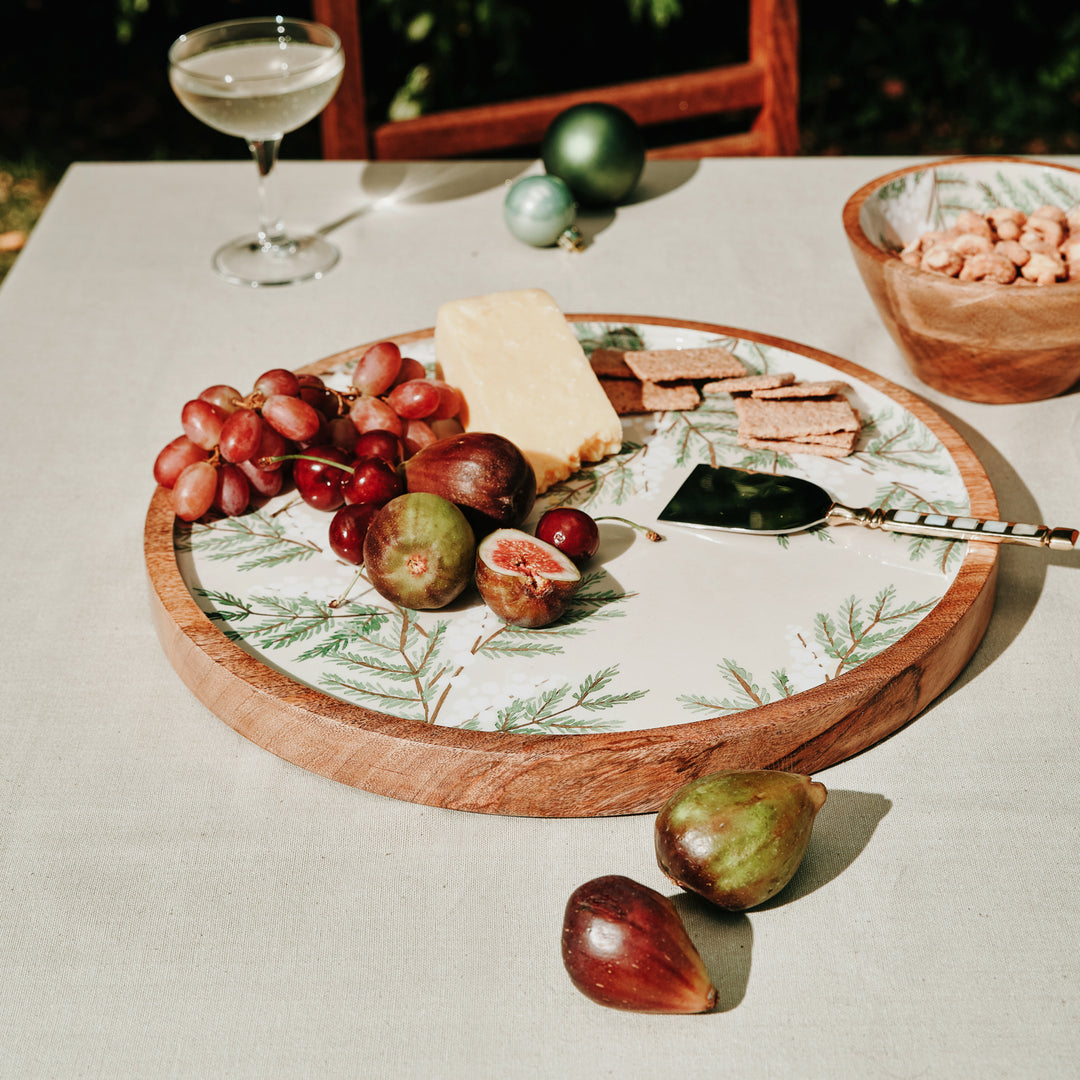 Snowberry Round Platter - Madras Link