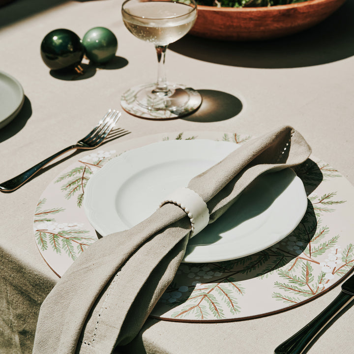 Snowberry Round Coaster Set of 4 - Madras Link