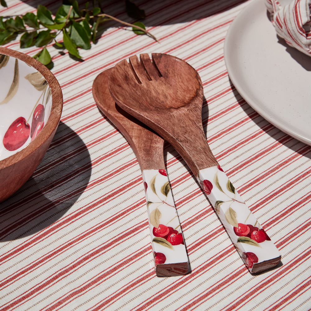 Cherry Salad Servers Set - Madras Link