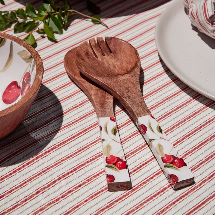Cherry Salad Servers Set - Madras Link