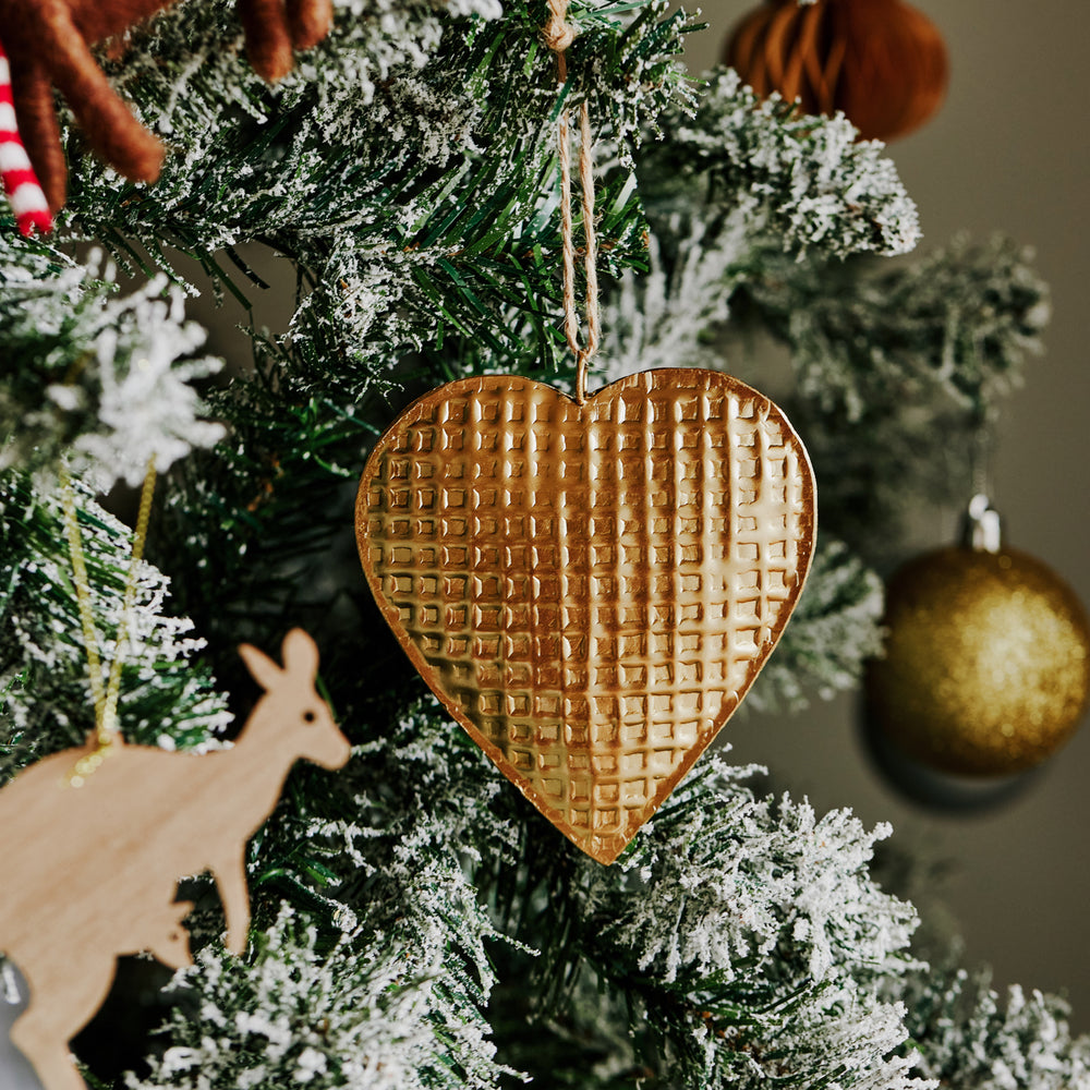 Gold Heart Decoration Small - Madras Link
