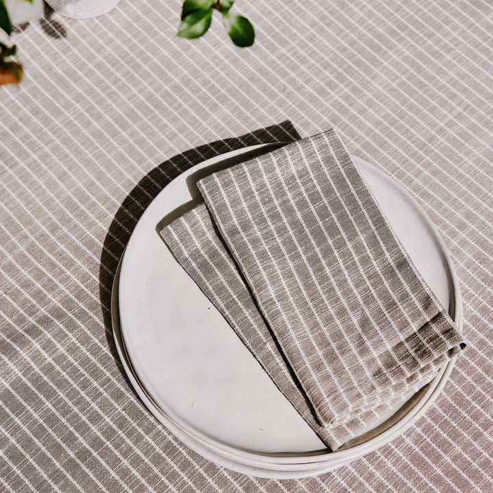 Bowral Neutral Stripe Napkin Set of 4 - Madras Link