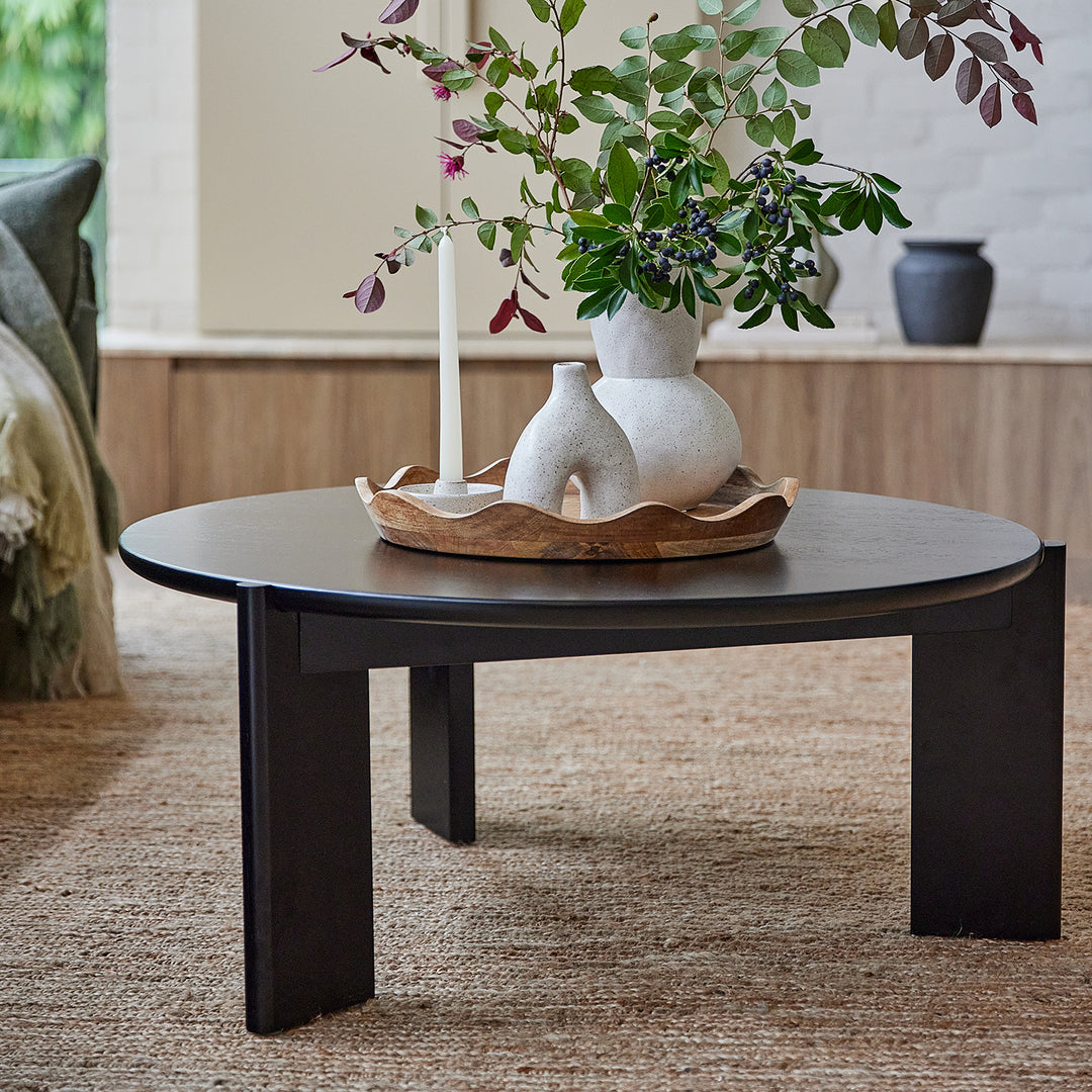 Wilbur Black Coffee Table - Madras Link