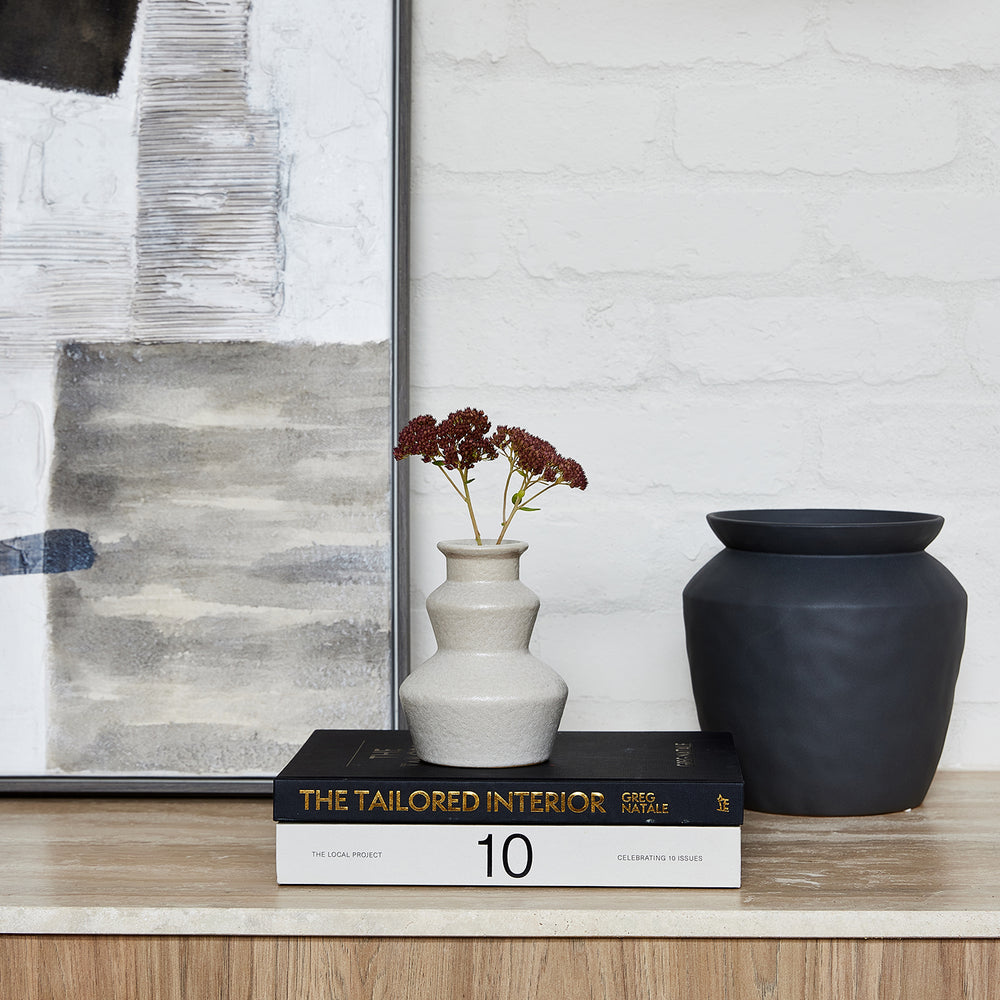 George Charcoal Vase - Madras Link