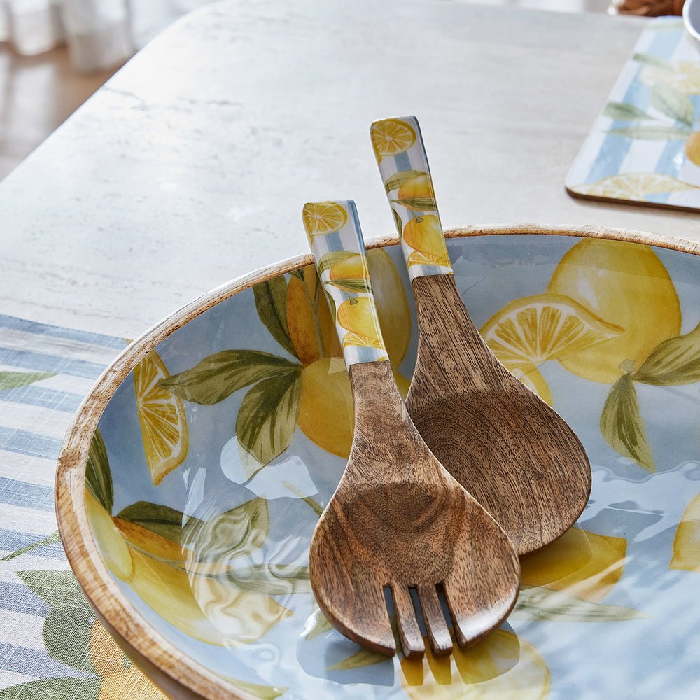 Lemons Salad Servers - Set of 2 - Madras Link