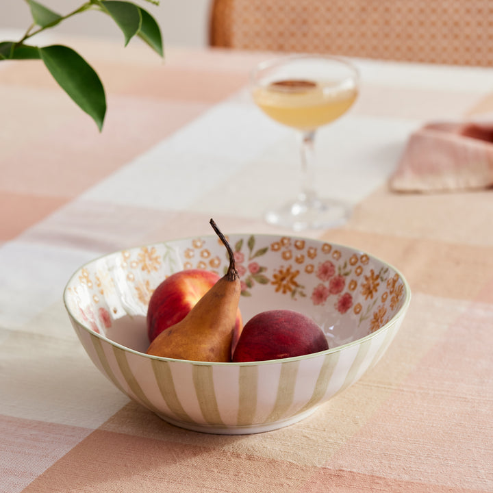 Camille Pink/Green Large Bowl - Madras Link