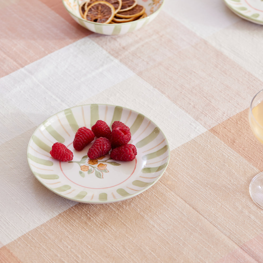 Camille Pink/Green Small Plate - Madras Link