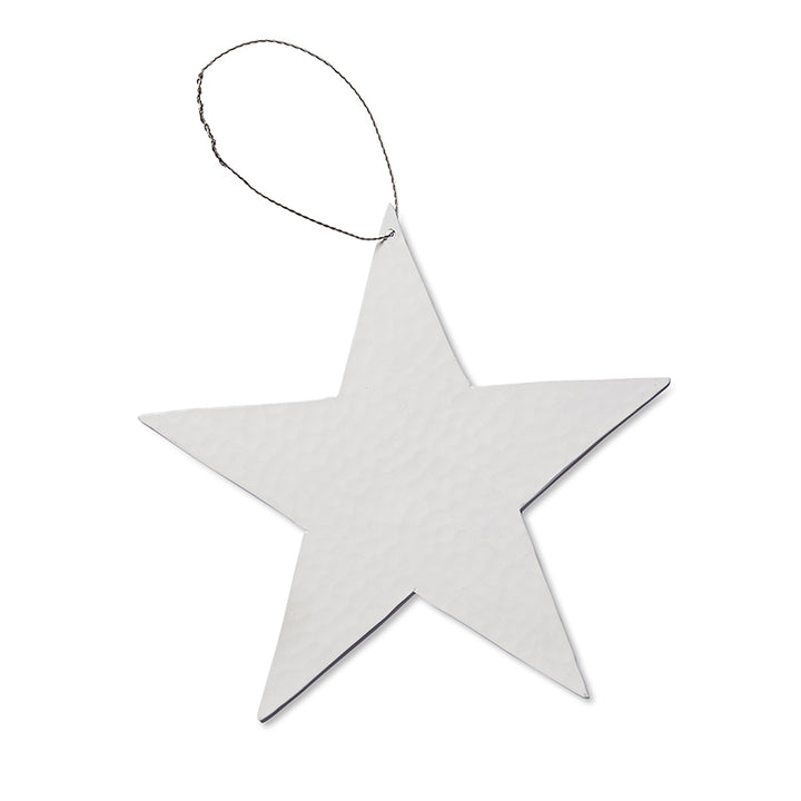 Star White Large Beaten Decoration - Madras Link