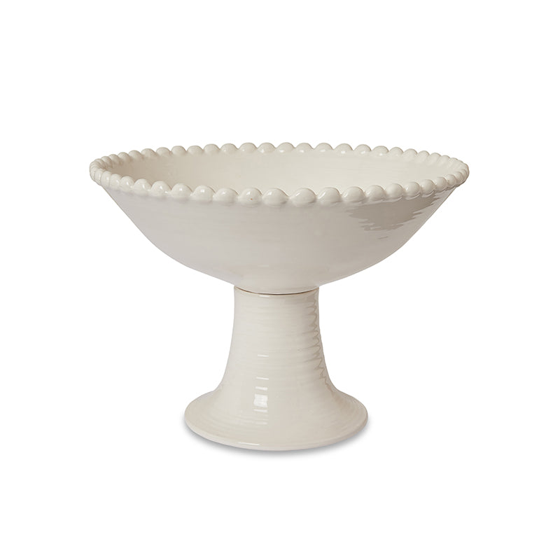 Eden White Pedestal Bowl - Madras Link