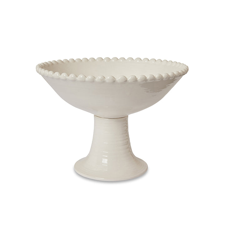 Eden White Pedestal Bowl - Madras Link