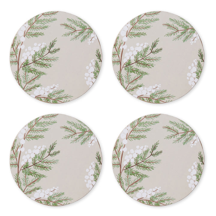 Snowberry Round Coaster Set of 4 - Madras Link