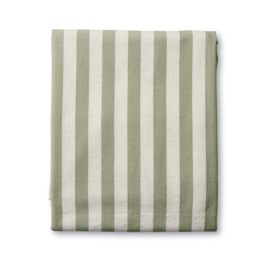 Estelle Green Stripe Tablecloth - Madras Link