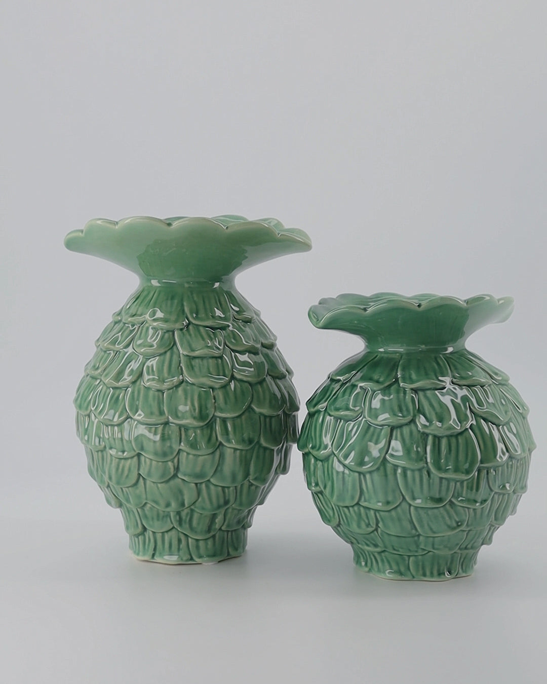 Maui Green Crackle Vase Small
