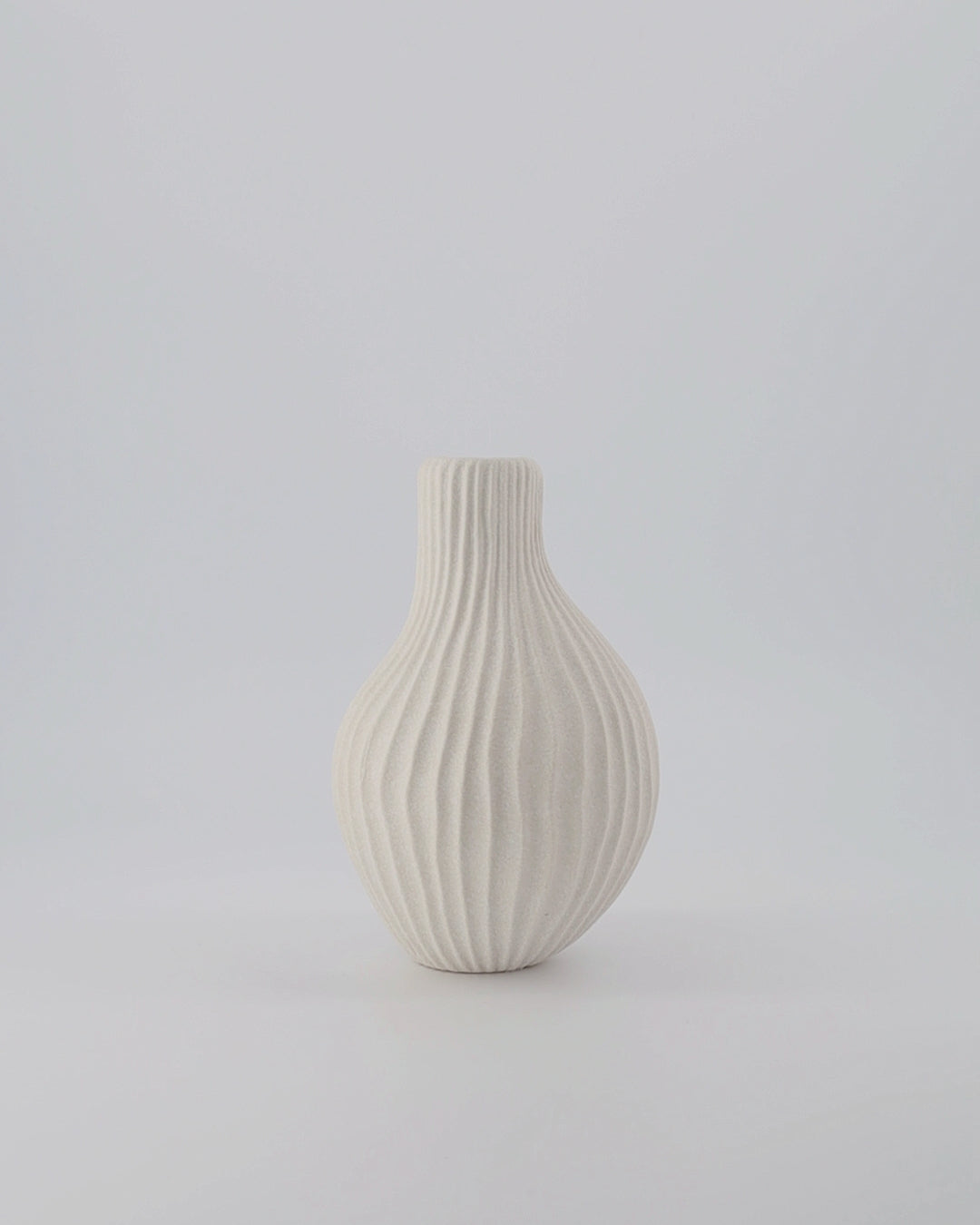 Akira Textured White Vase