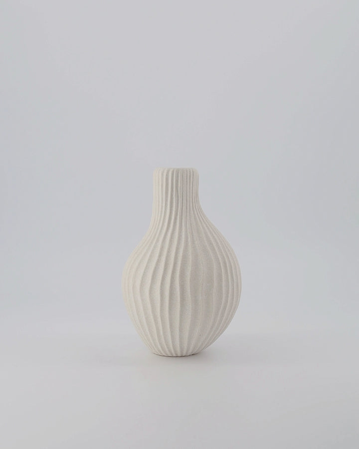 Akira Textured White Vase