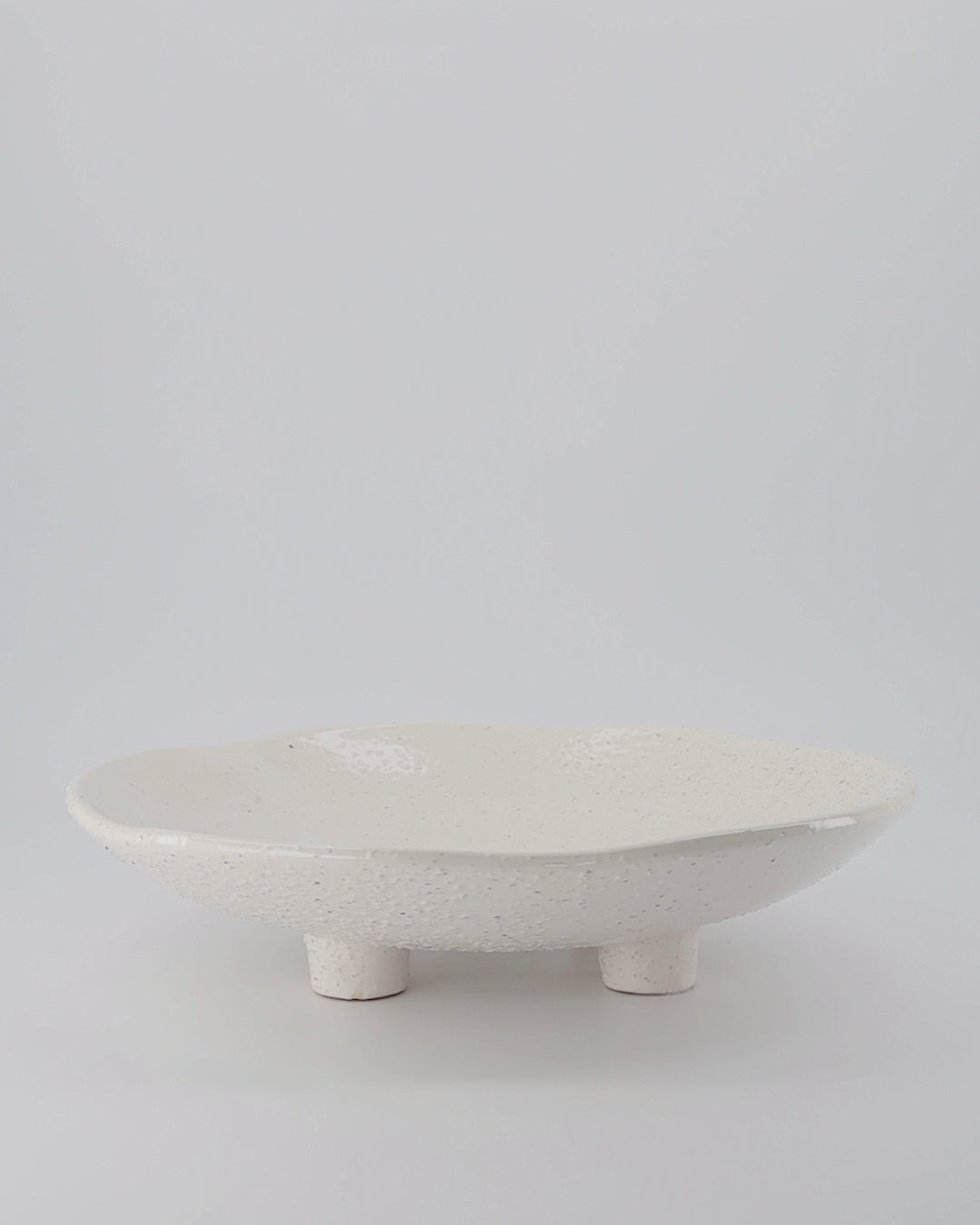 August Cream Pedestal Platter