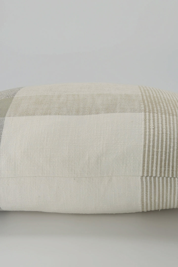George Charcoal Woven Lumbar Cushion