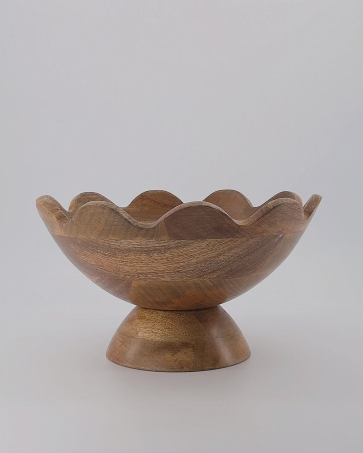 Luca Scalloped Pedestal Bowl