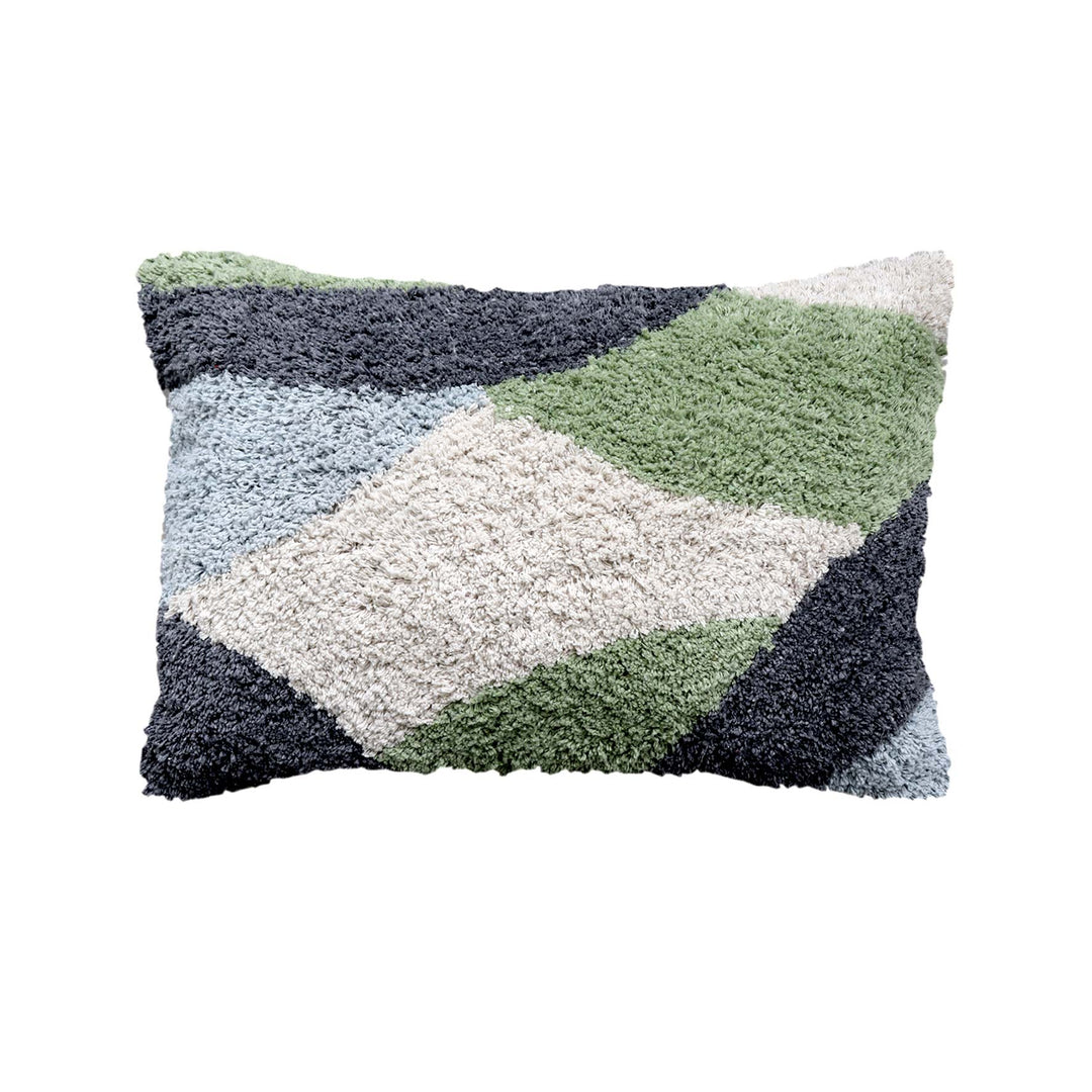 Flow Tufted Lumbar Cushion - Blue & Green - Madras Link