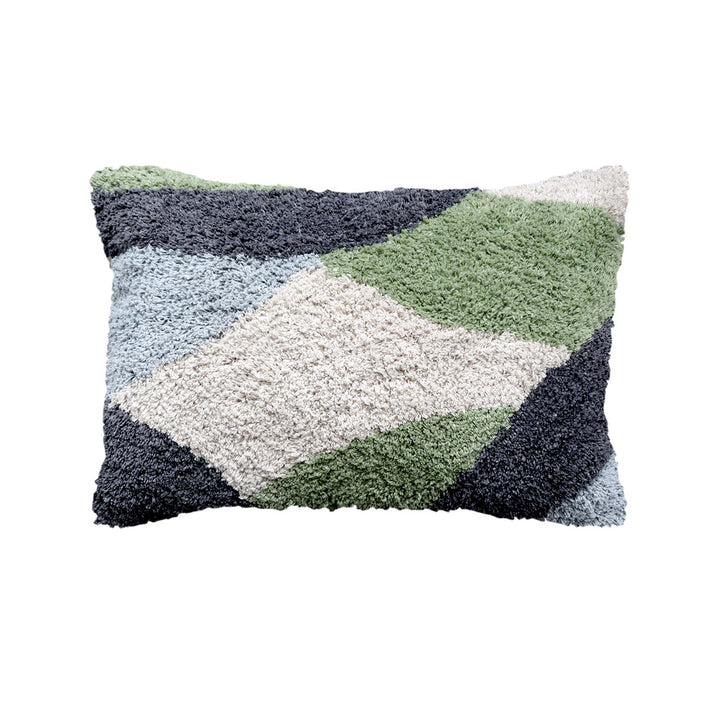 Flow Tufted Lumbar Cushion - Blue & Green - Madras Link
