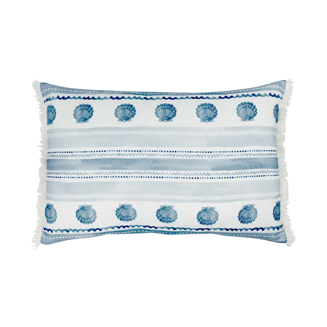 Scallop Stripe Cushion Blue - Madras Link
