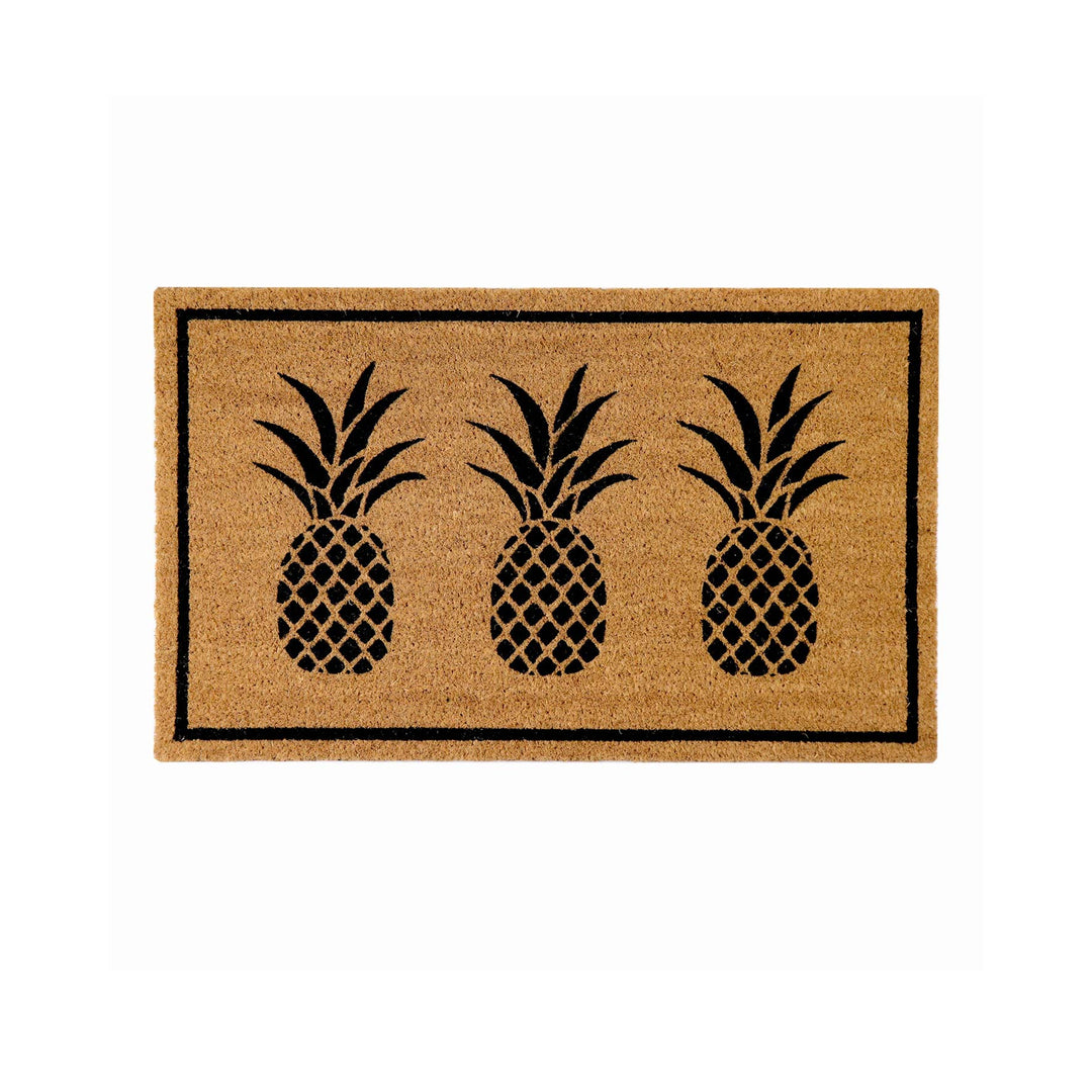 Pineapple Doormat - Black - Madras Link