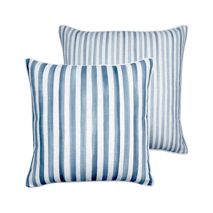 Taylor Painted Stripe Cushion - Blue - Madras Link