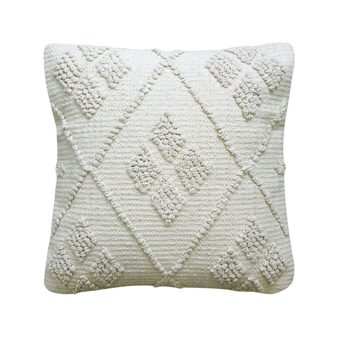 Lisbon Diamond Cushion - Off-white - Madras Link