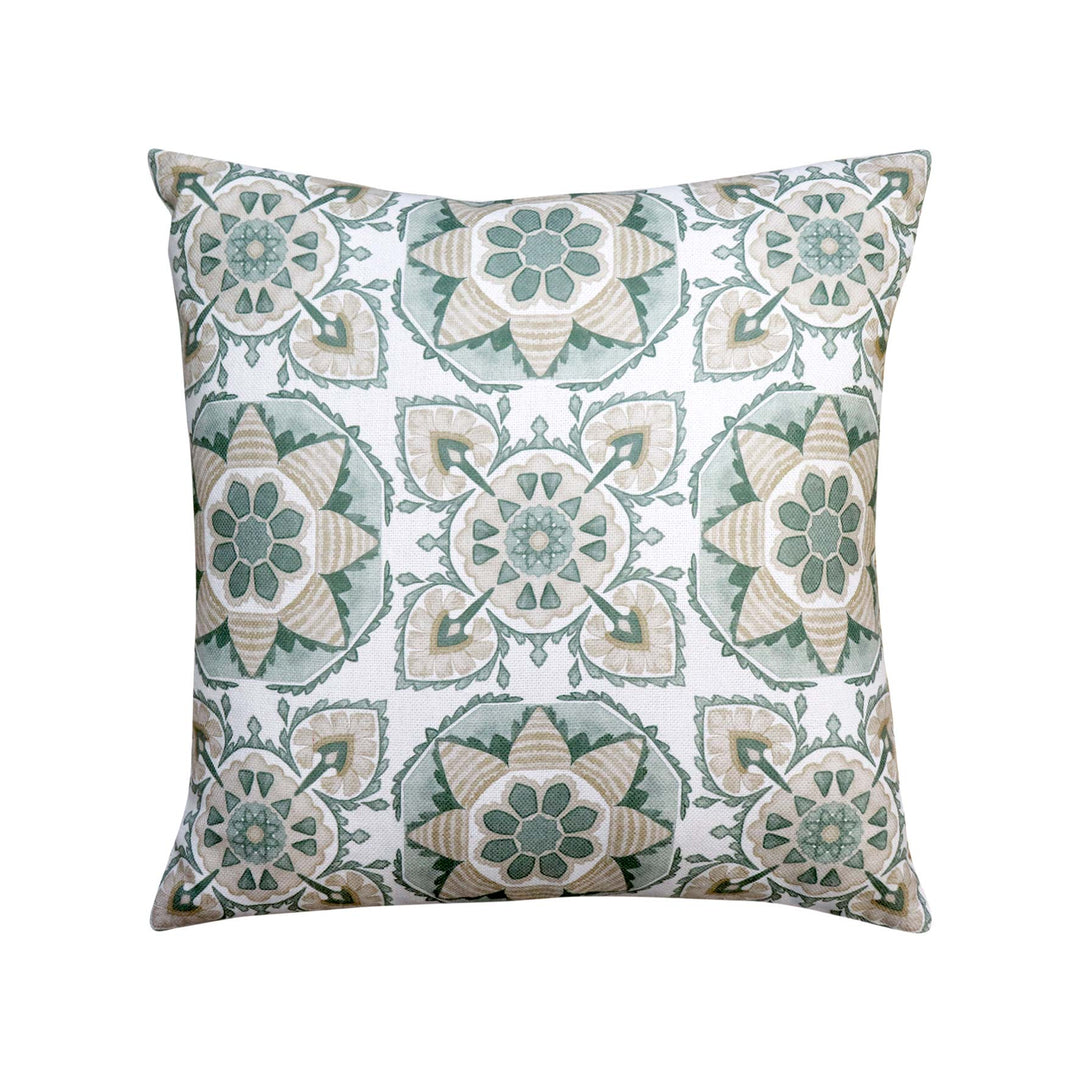 Tile Green Cushion - Madras Link