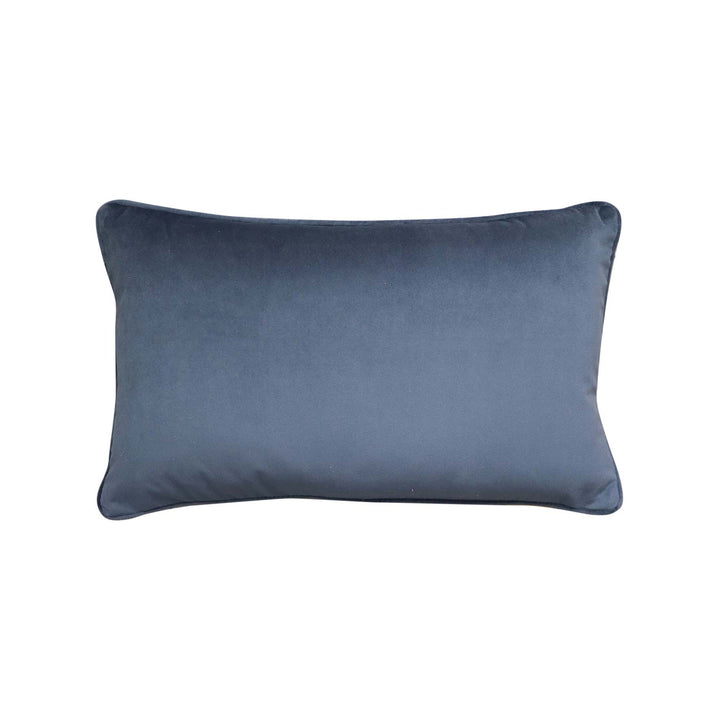 Mira Velvet Lumbar Cushion - Petrol - Madras Link
