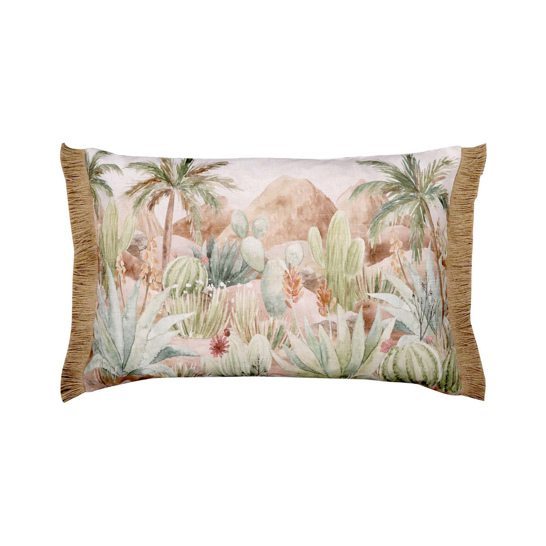 Nomad Fringed Lumbar Cushion - Madras Link