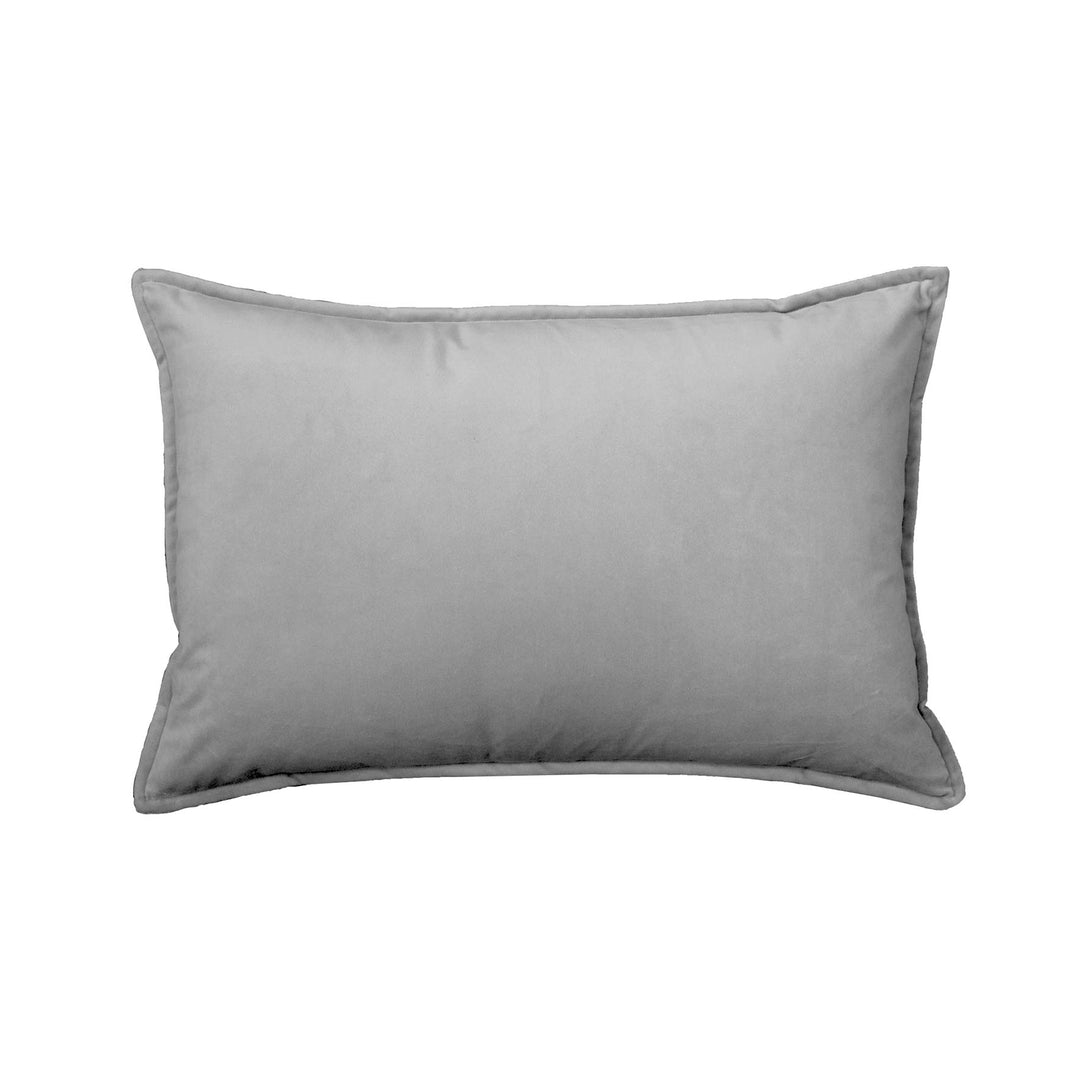 Hudson Velvet Lumbar Cushion - Silver - Madras Link