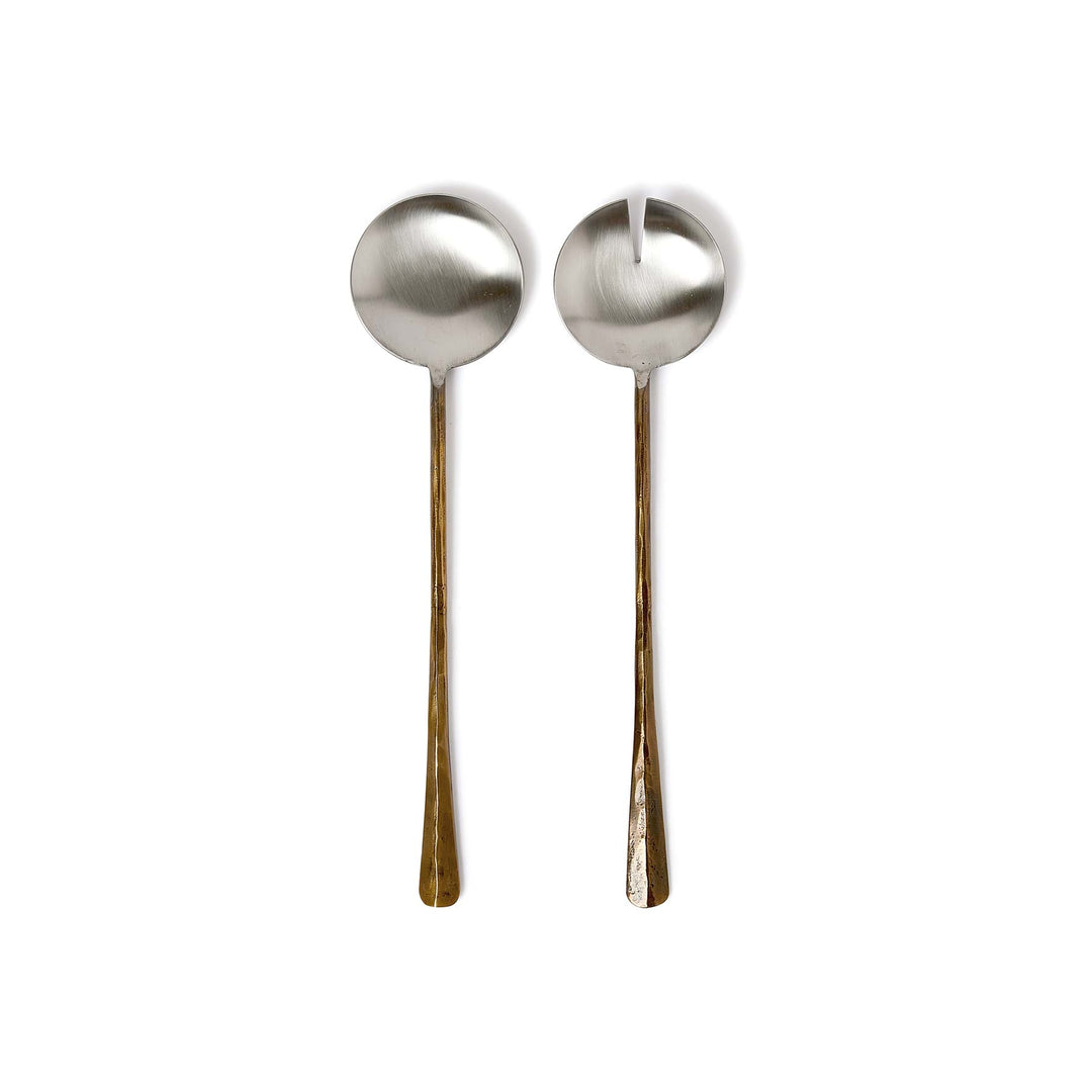 Boyde Beaten Salad Servers - Madras Link