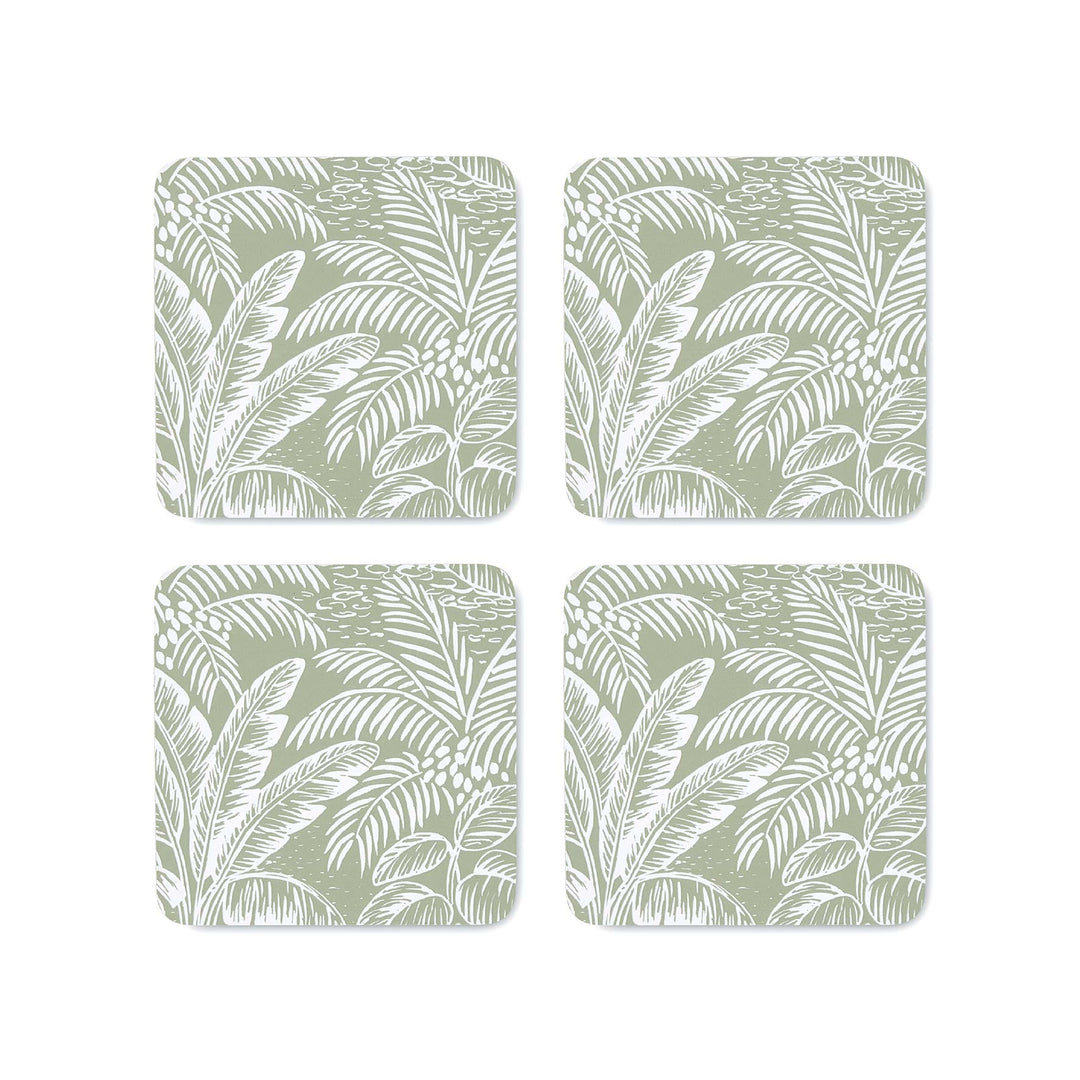 Valley Square Coaster Green - Set of 4 - Madras Link