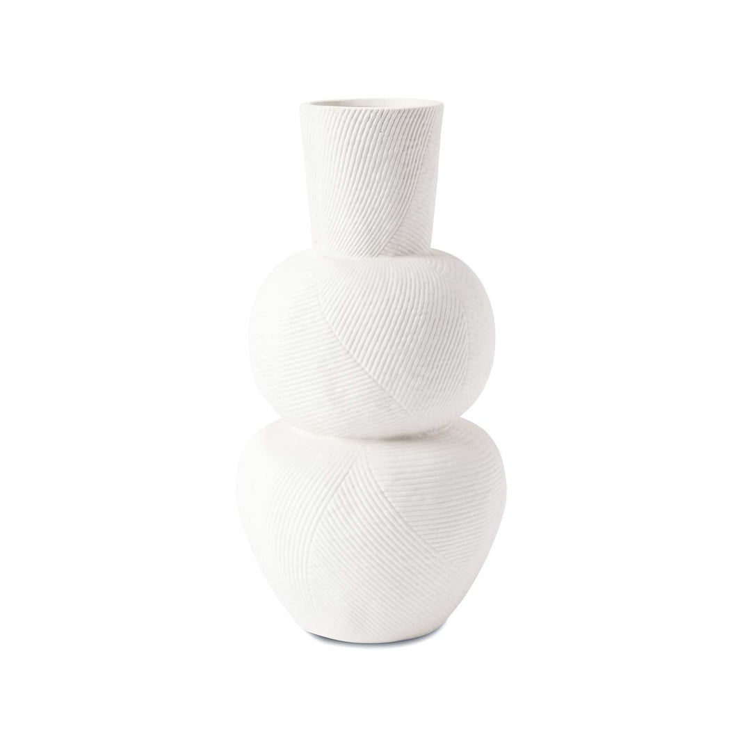 Rippled Textured Natural Clay Vase - Madras Link