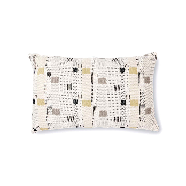 Maya Neutral Jacquard Lumbar Cushion