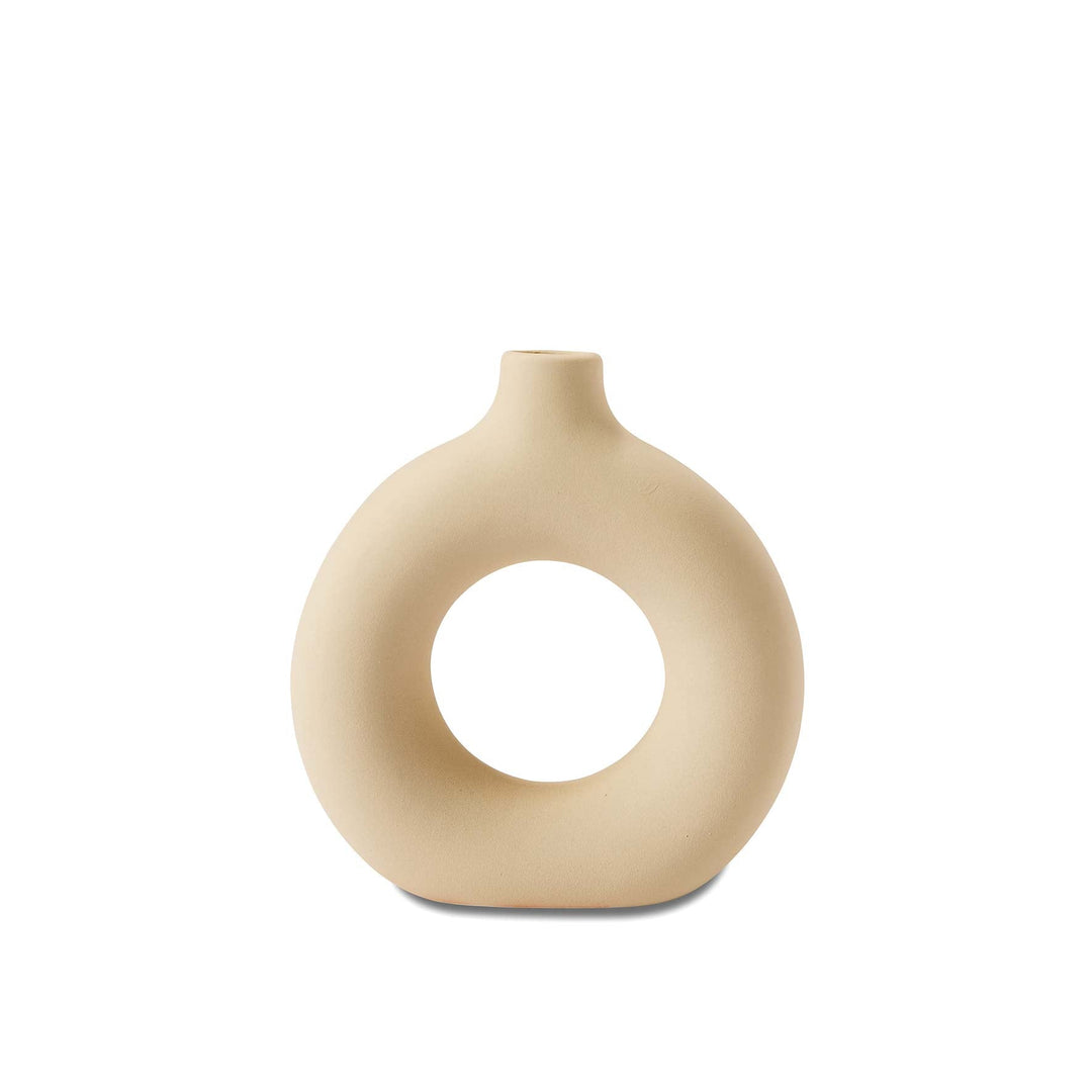 Pipe Round Vase - Beige - Madras Link