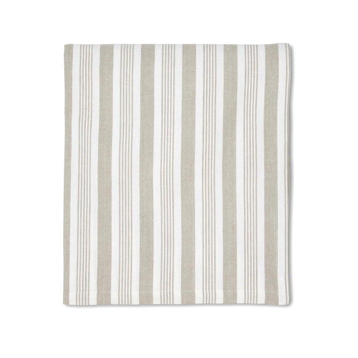 Harbour Oatmeal Stripe Tablecloth - Madras Link
