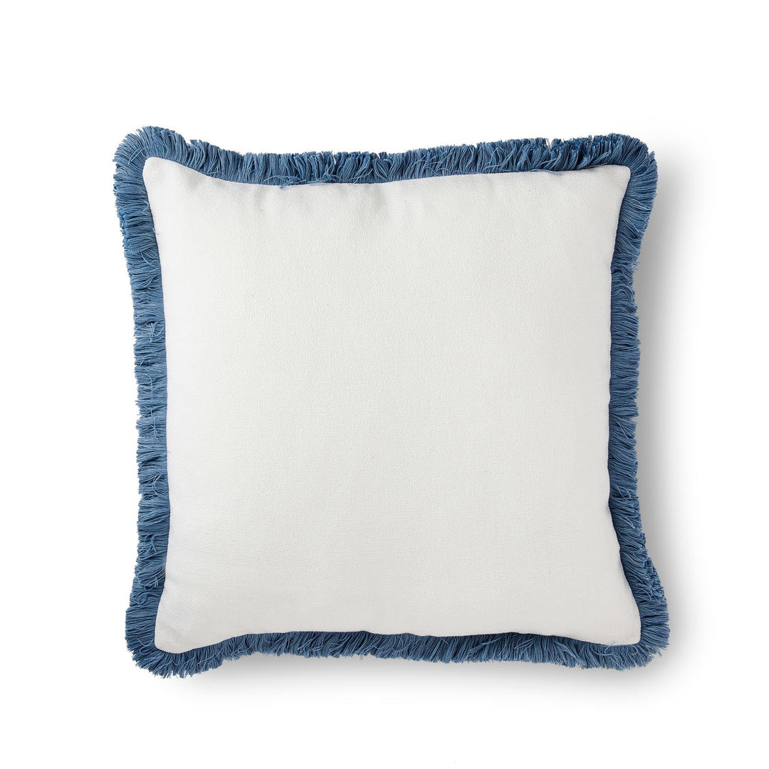 Vera Blue Fringe Cushion - Madras Link